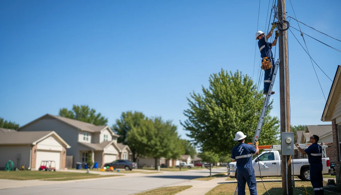Residential electrician providing installation services in Exline, IA